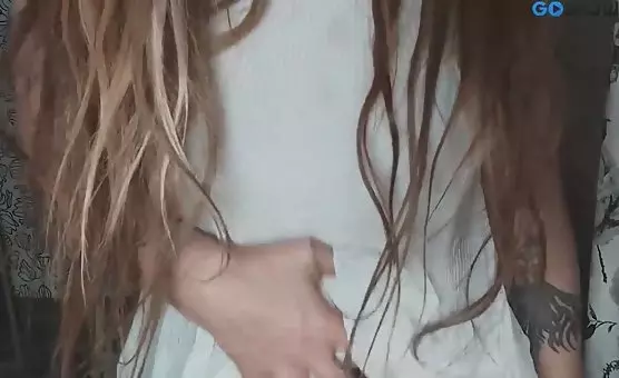 Horny Girl Sucks on Fake Cock with Eagerness